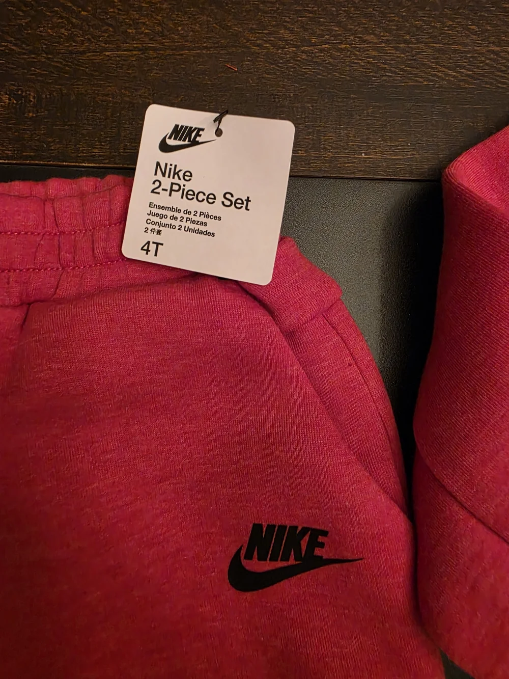 Nike Kids' Pink Hooded Zip Jacket & Jogger Set